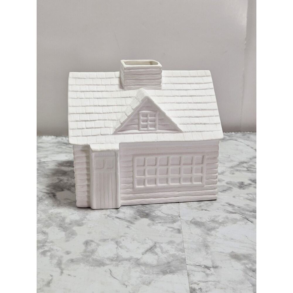 Rare Williams Sonoma White Ceramic House Tea Light Candle Holder HTF NEW